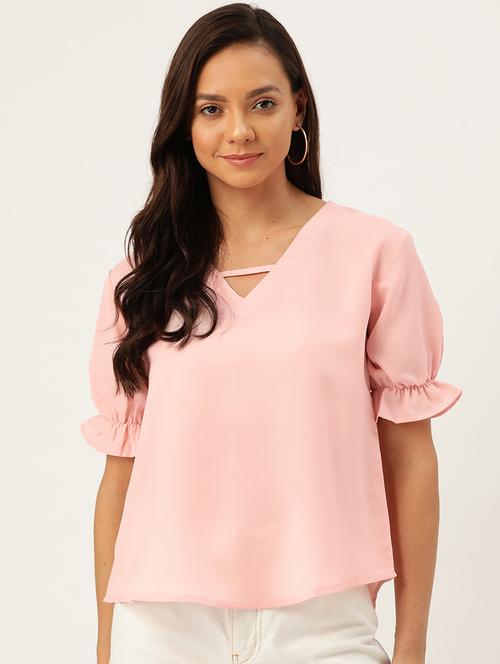 puff sleeves pastel top - 17356285 -  Standard Image - 0