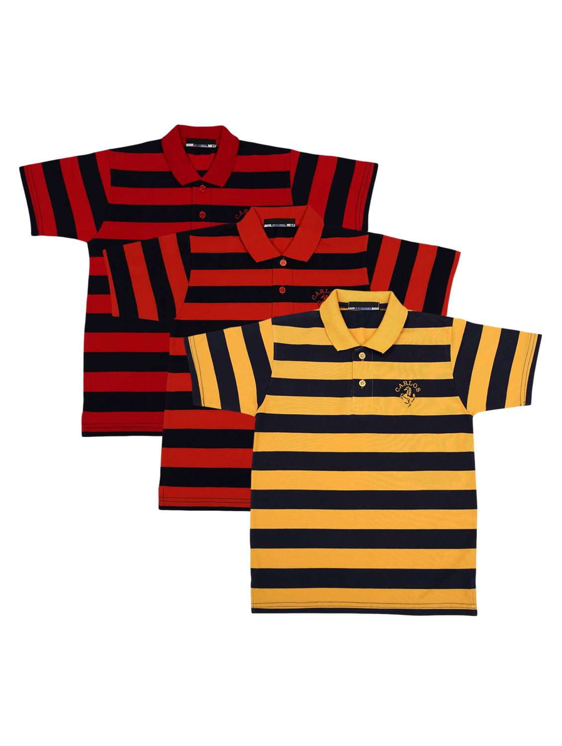 boys pack of 3 striped t-shirt 
