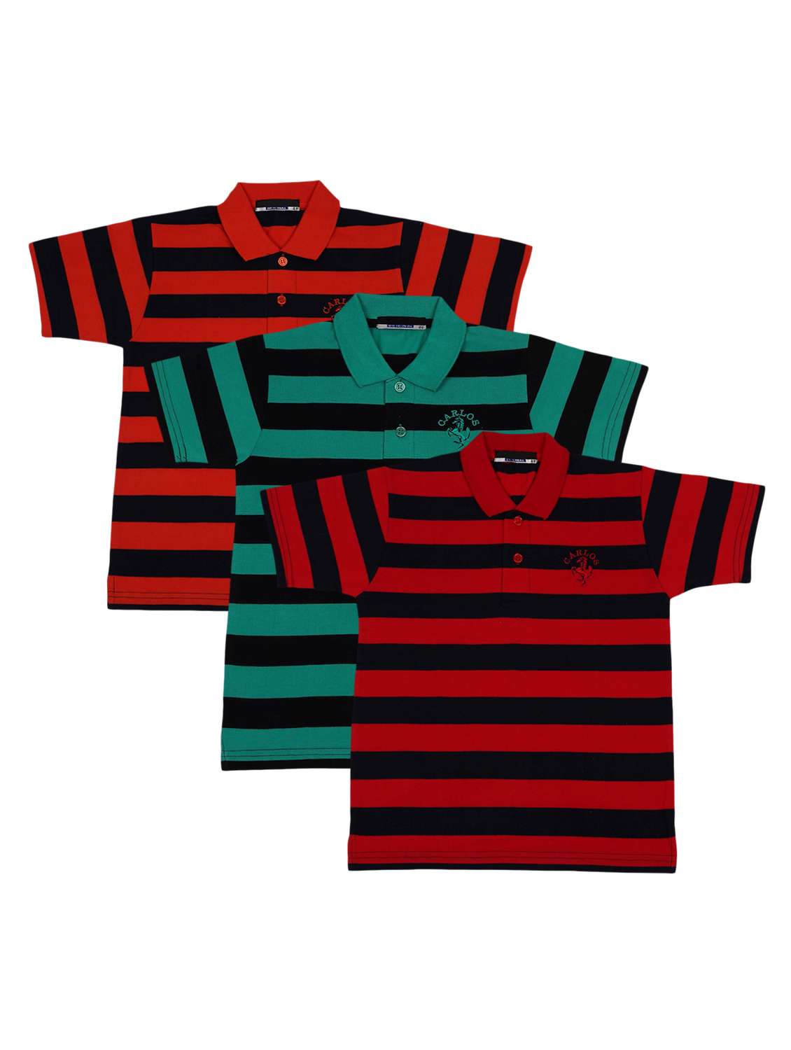 boys pack of 3 striped t-shirt 