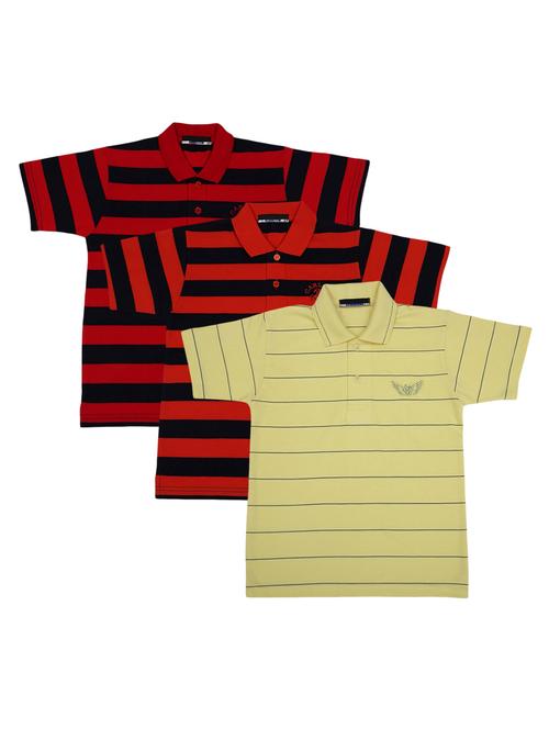 boys pack of 3 striped t-shirt - 17356956 - Standard Image - 0