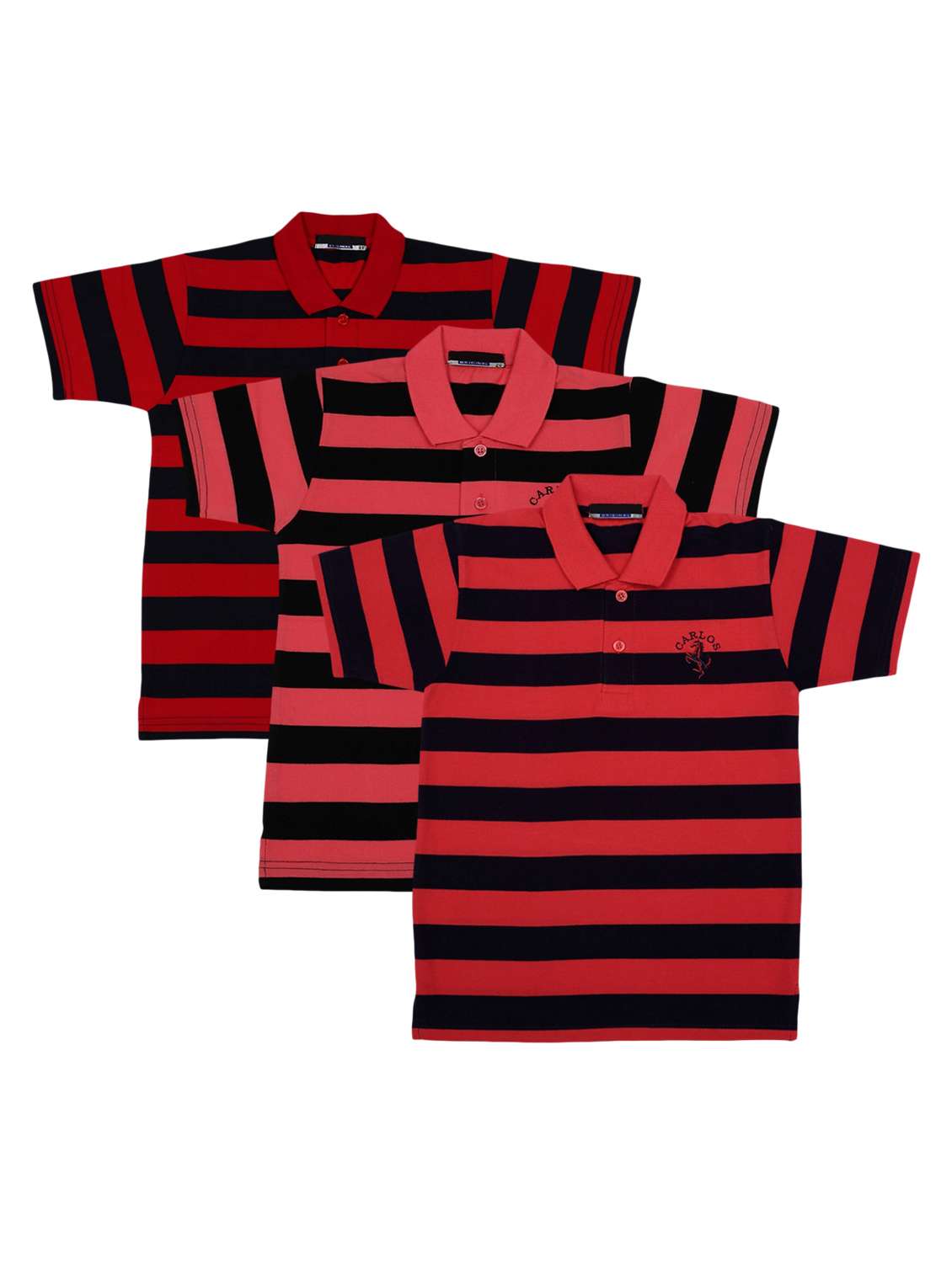 boys pack of 3 striped t-shirt 