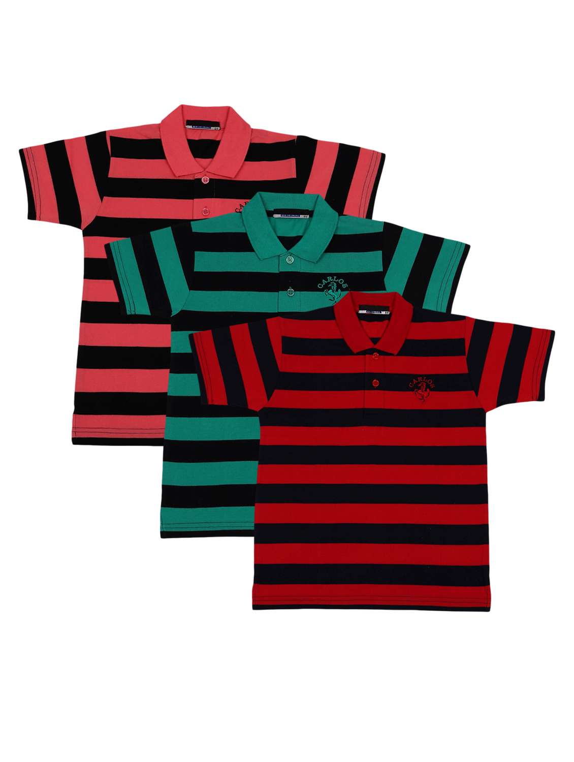 boys pack of 3 striped t-shirt 
