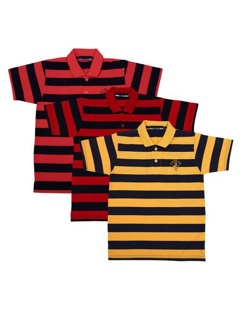 boys pack of 3 striped t-shirt - 17356970 - Standard Image - 0