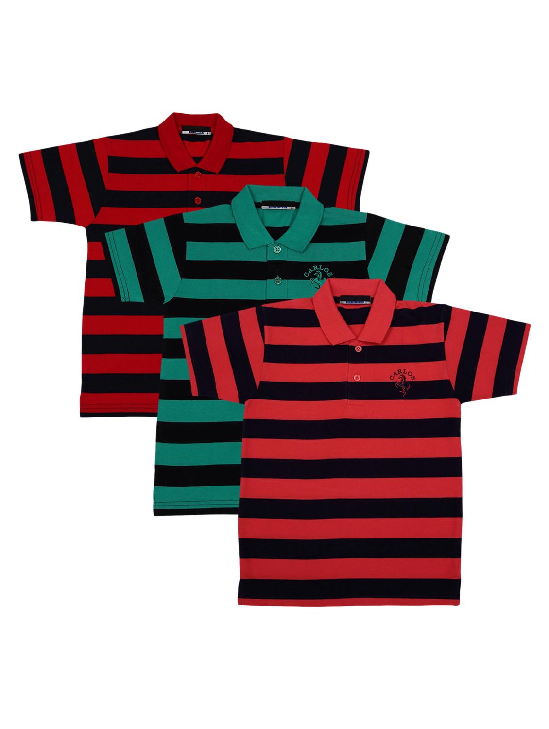 boys pack of 3 striped t-shirt 
