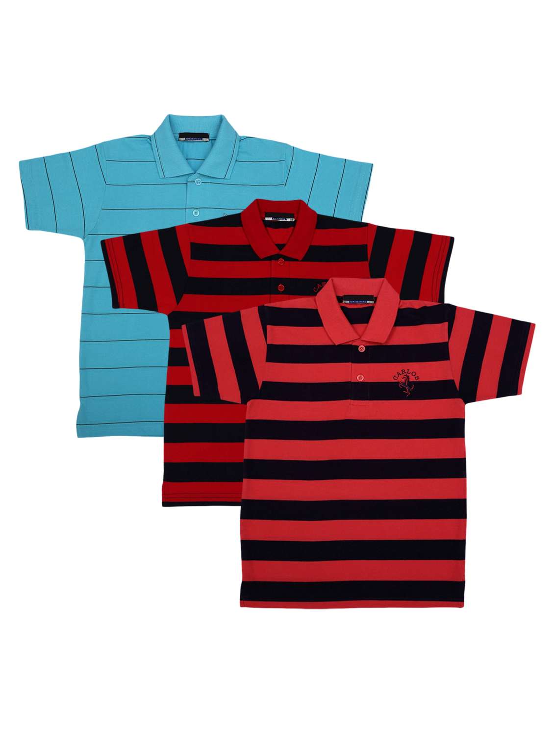 boys pack of 3 striped t-shirt - 17356973 - Zoom Image - 0