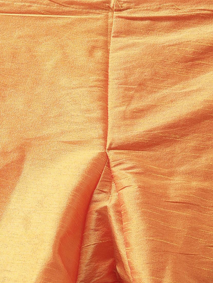 orange solid kurta pyjama with printed nehru jacket - 17357060 - Standard Image - 3