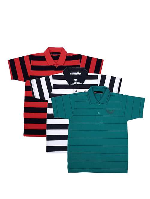 pack of 3 multi colored cotton t-shirt - 17357561 -  Standard Image - 0