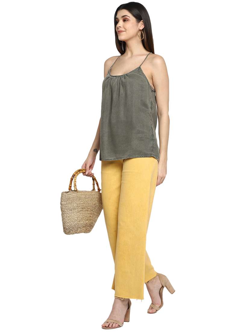 women's straight shoulder strap top - 17358179 -  Standard Image - 3