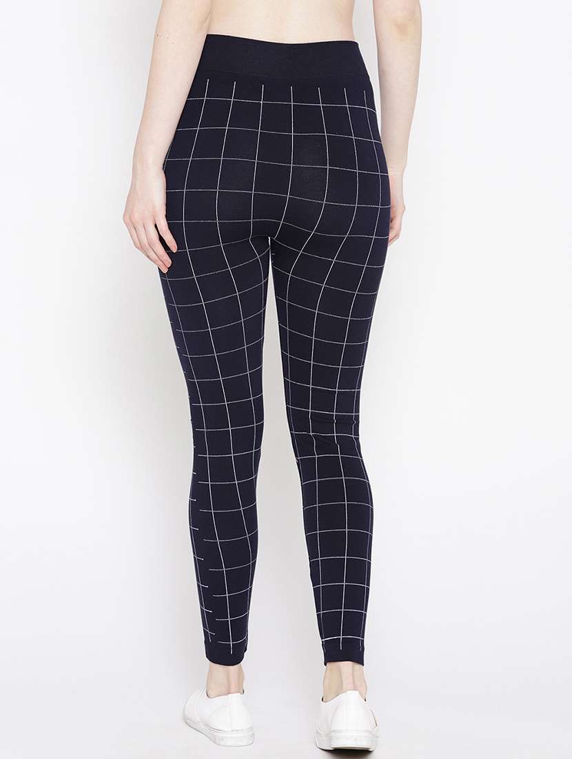 high rise checkered jegging - 17359375 - Standard Image - 3
