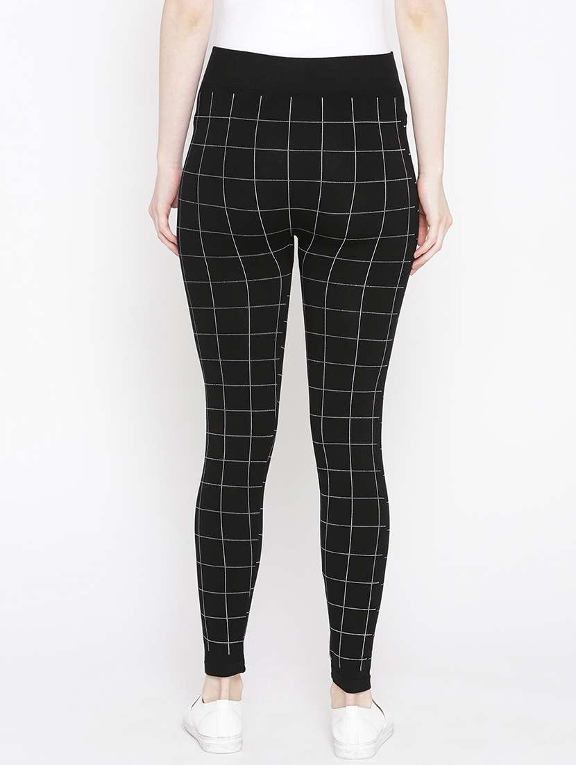 high rise checkered jegging  - 17359378 -  Standard Image - 3