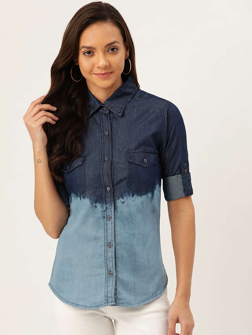 ombre denim shirt - 17359407 - Zoom Image - 0