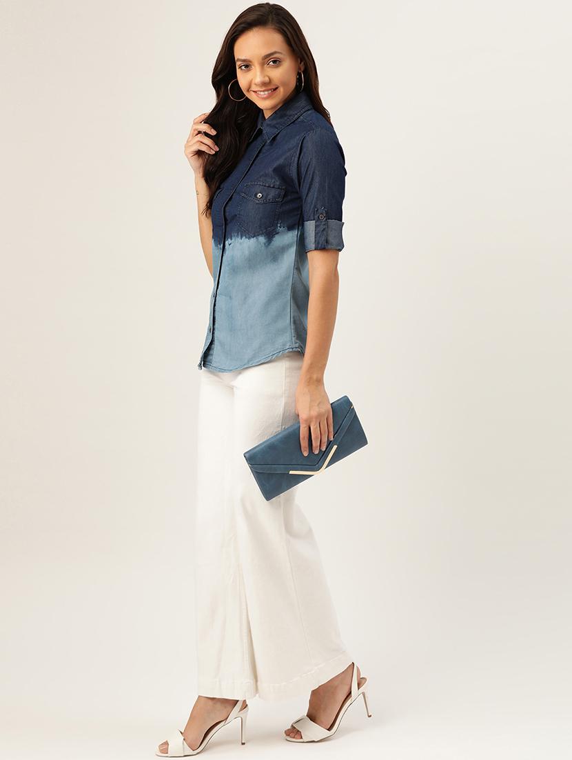 ombre denim shirt - 17359407 - Standard Image - 3