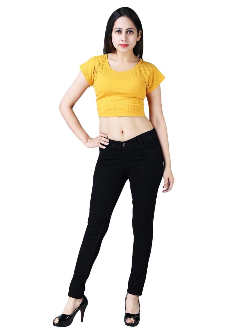 women's plain slim fit jeans - 17359520 - Standard Image - 3