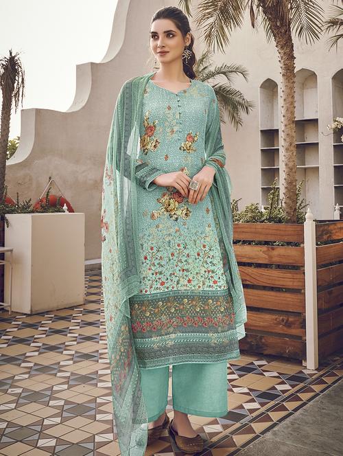 floral unstitched suit - 17359969 -  Standard Image - 0