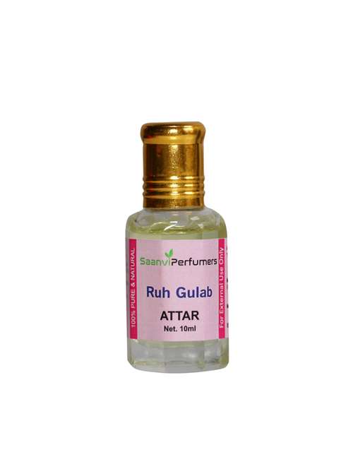 saanvi perfumers ruh gulab roll on attar | itra | scent | fragrance oil | for men & women 100% alcohol-free (10ml) - 17360023 -  Standard Image - 0