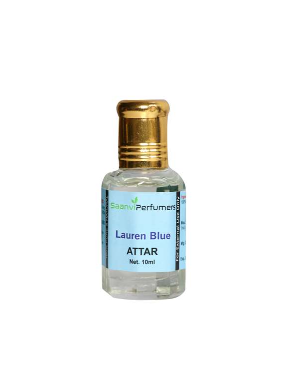 saanvi perfumers lauren blue roll on attar | itra | scent | fragrance oil | for men & women 100% alcohol-free (10ml)