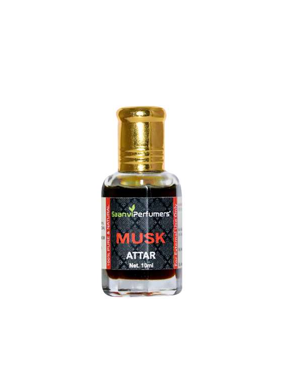 saanvi perfumers black musk roll on attar | itra | scent | fragrance oil | for men & women 100% alcohol-free (10ml)