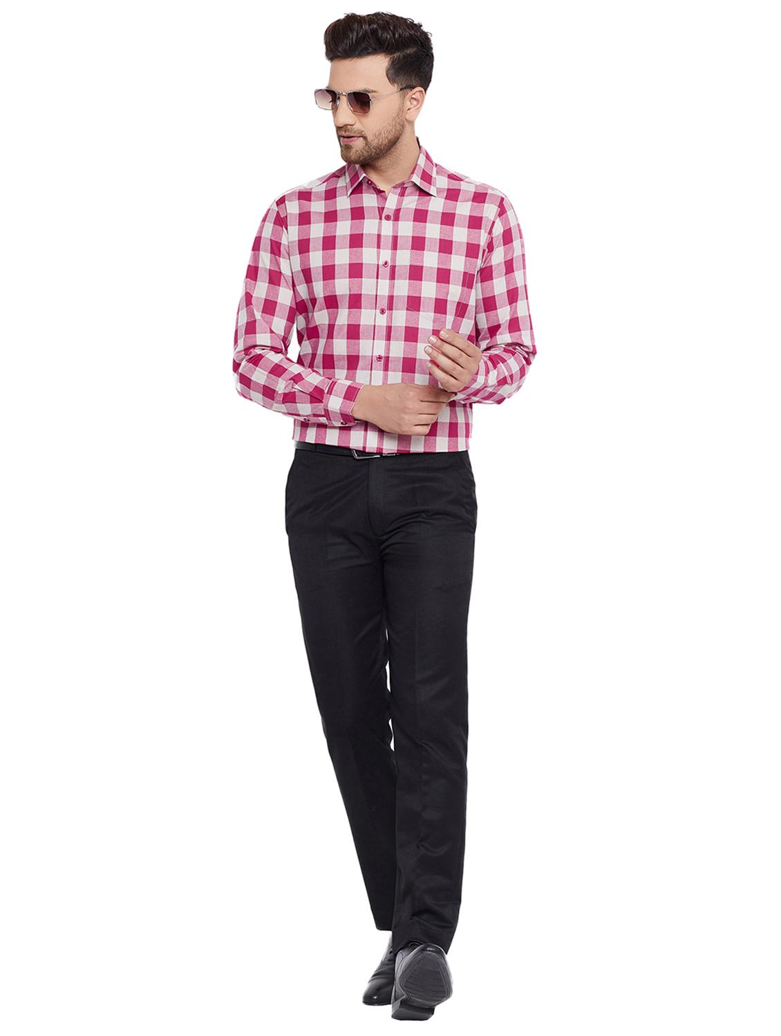 mens checks formal shirt - 17361876 - Standard Image - 3