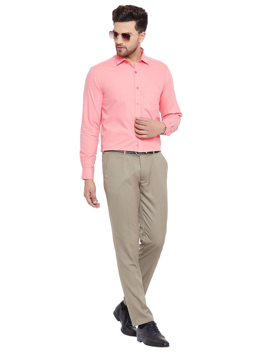 mens solids formal shirt - 17361878 - Standard Image - 3