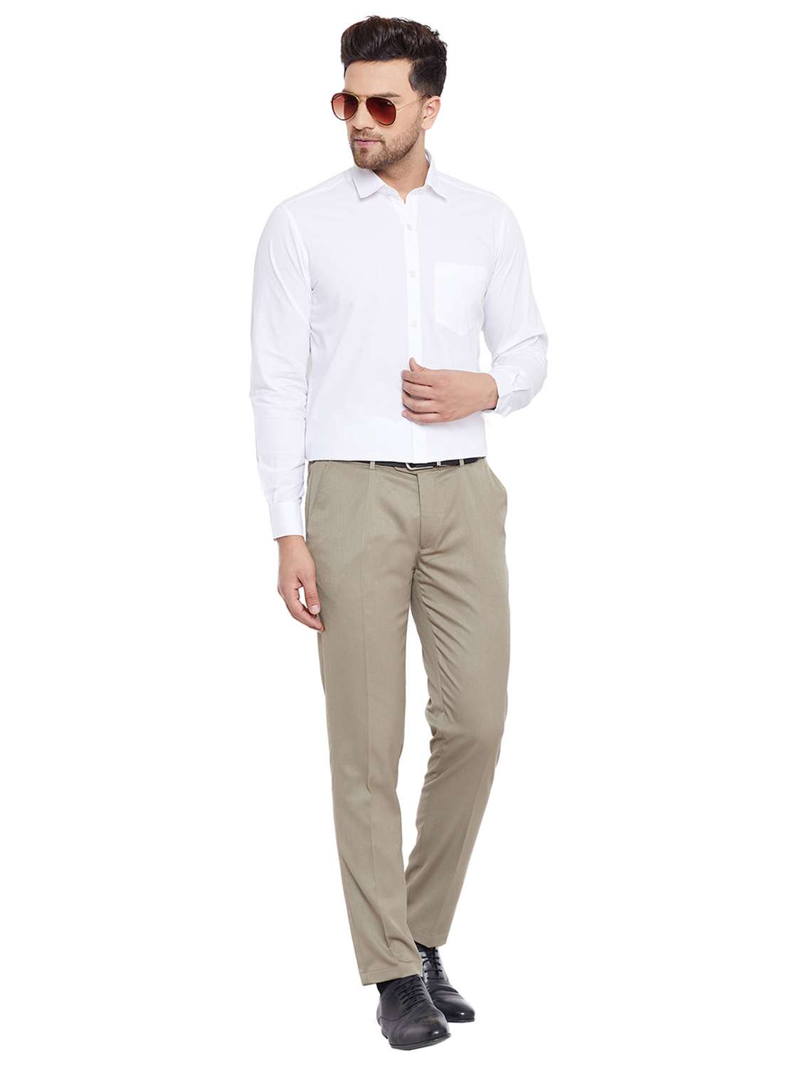 mens solids formal shirt - 17361883 - Standard Image - 3