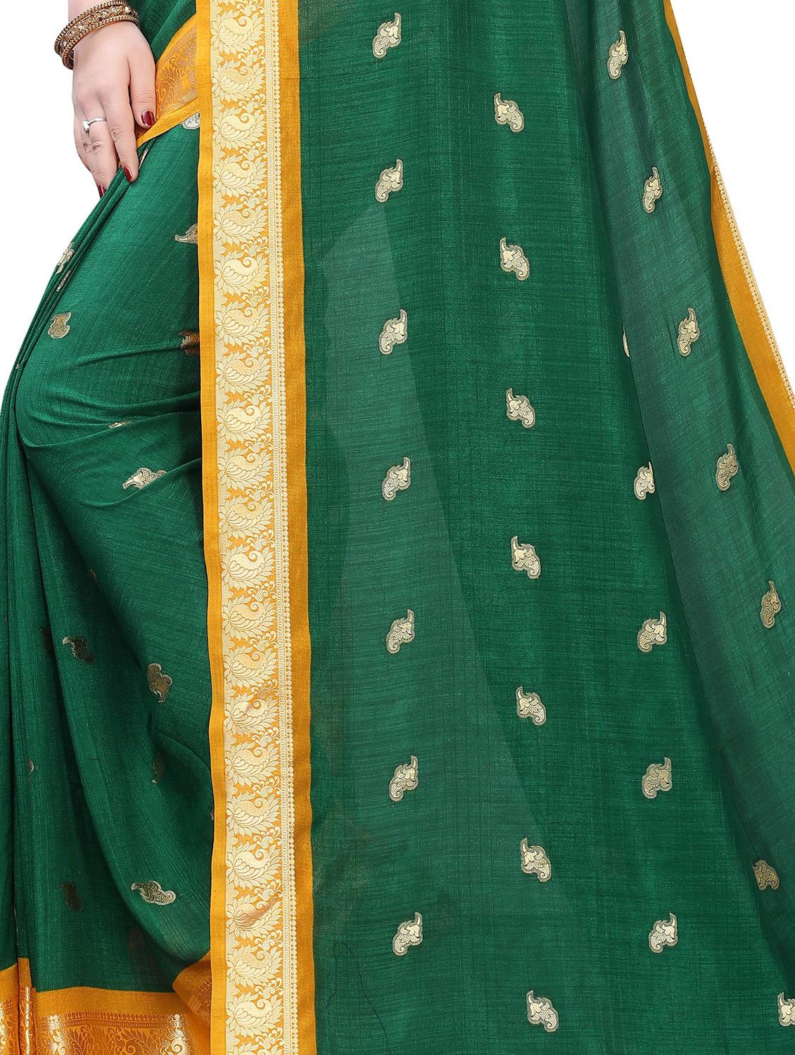 jacquard bordered saree - 17363497 - Standard Image - 3