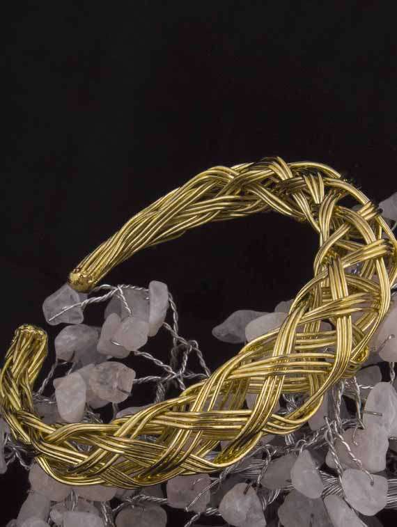 Gold Brass Cuffs Bracelet