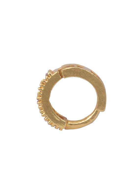 gold plated stone balli earring - 17363868 - Standard Image - 3