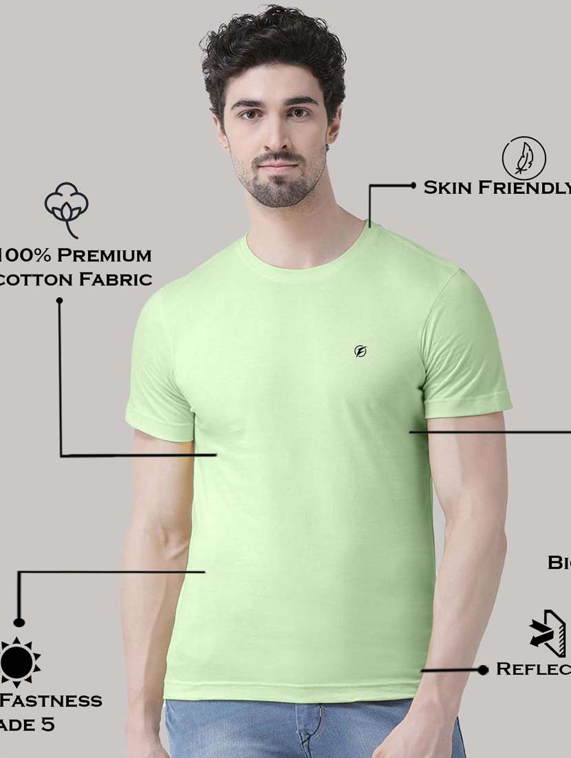 olive green solid t-shirt - 17367405 -  Standard Image - 3
