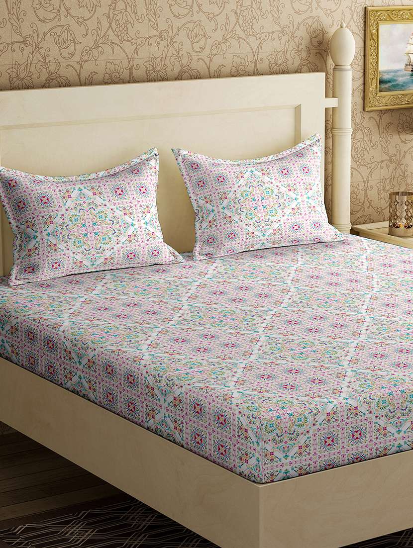 cotton king size double bedsheet with 2 pillow cover