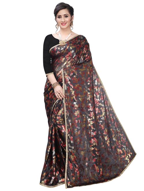 foil printed saree with blouse - 17368096 - Standard Image - 0