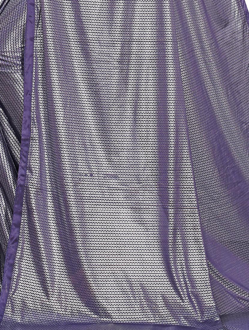 foil printed saree with blouse - 17368099 - Standard Image - 3