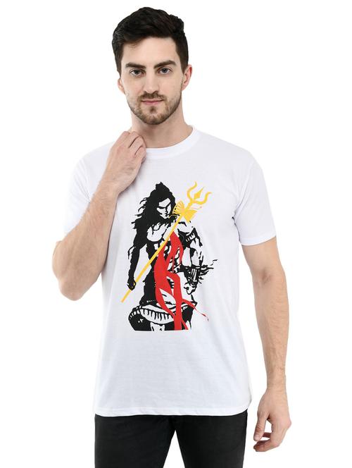 white chest print t-shirt - 17368507 -  Standard Image - 0