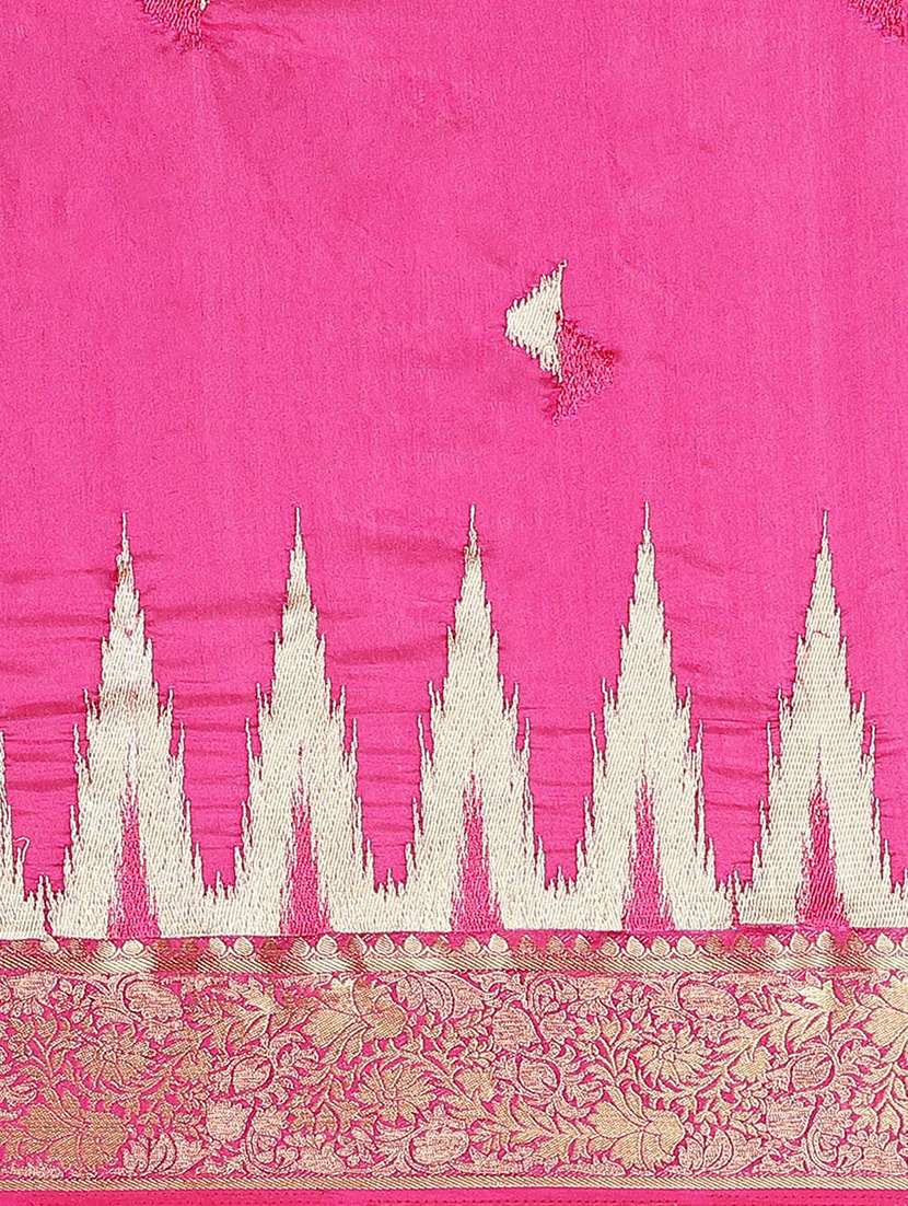 magenta embroidered saree with blouse - 17369390 -  Standard Image - 5