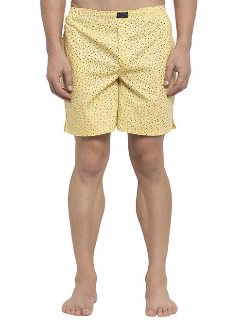 yellow printed boxer - 17369456 - Standard Image - 0