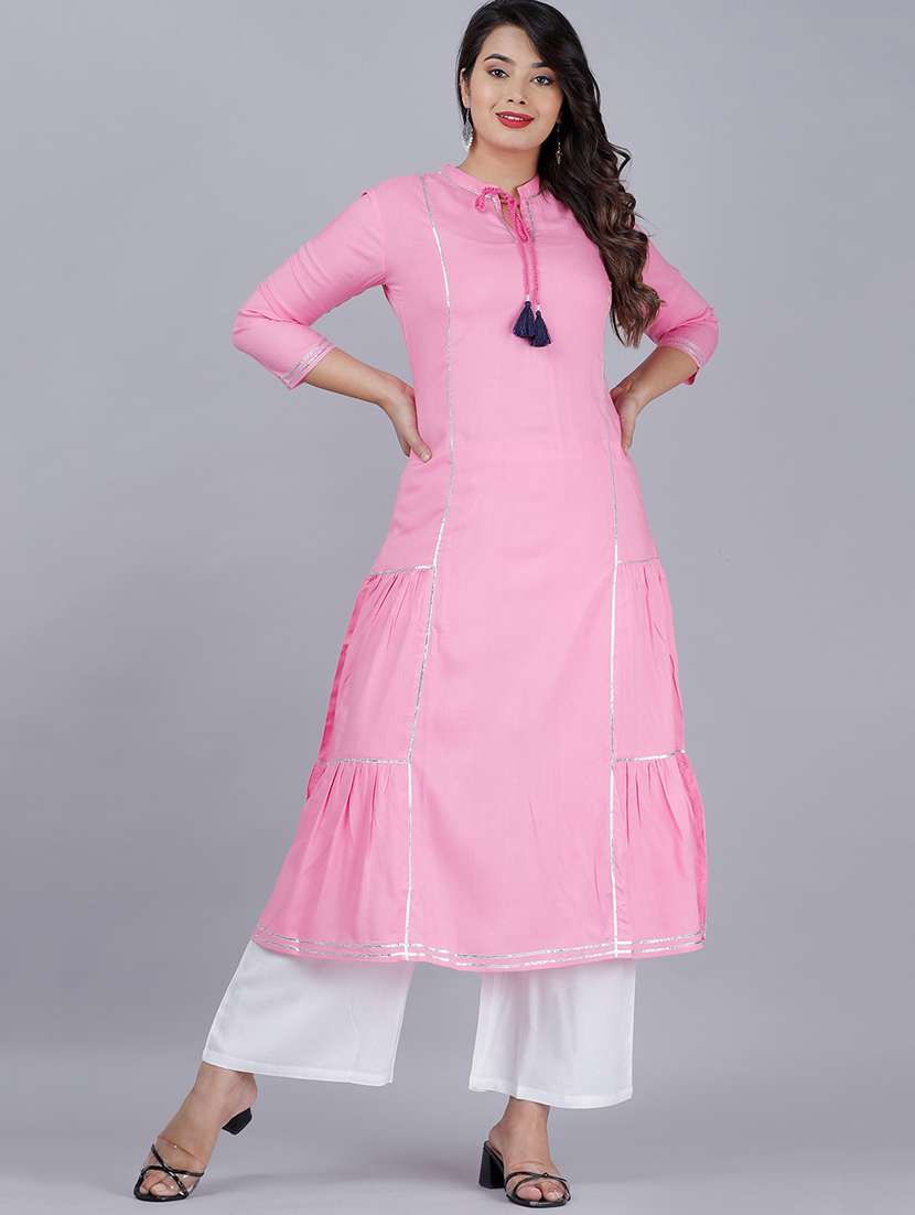 solid kurta palazzo set