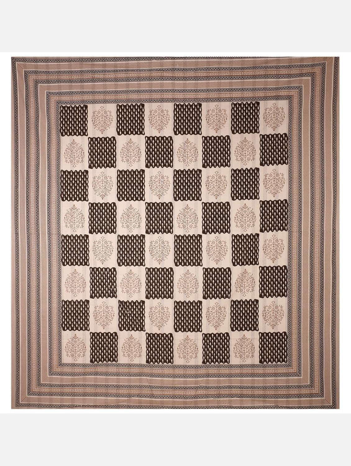  cotton kantha look jaipuri print super king size bedsheet with 2 pillow covers - 17372457 -  Standard Image - 3