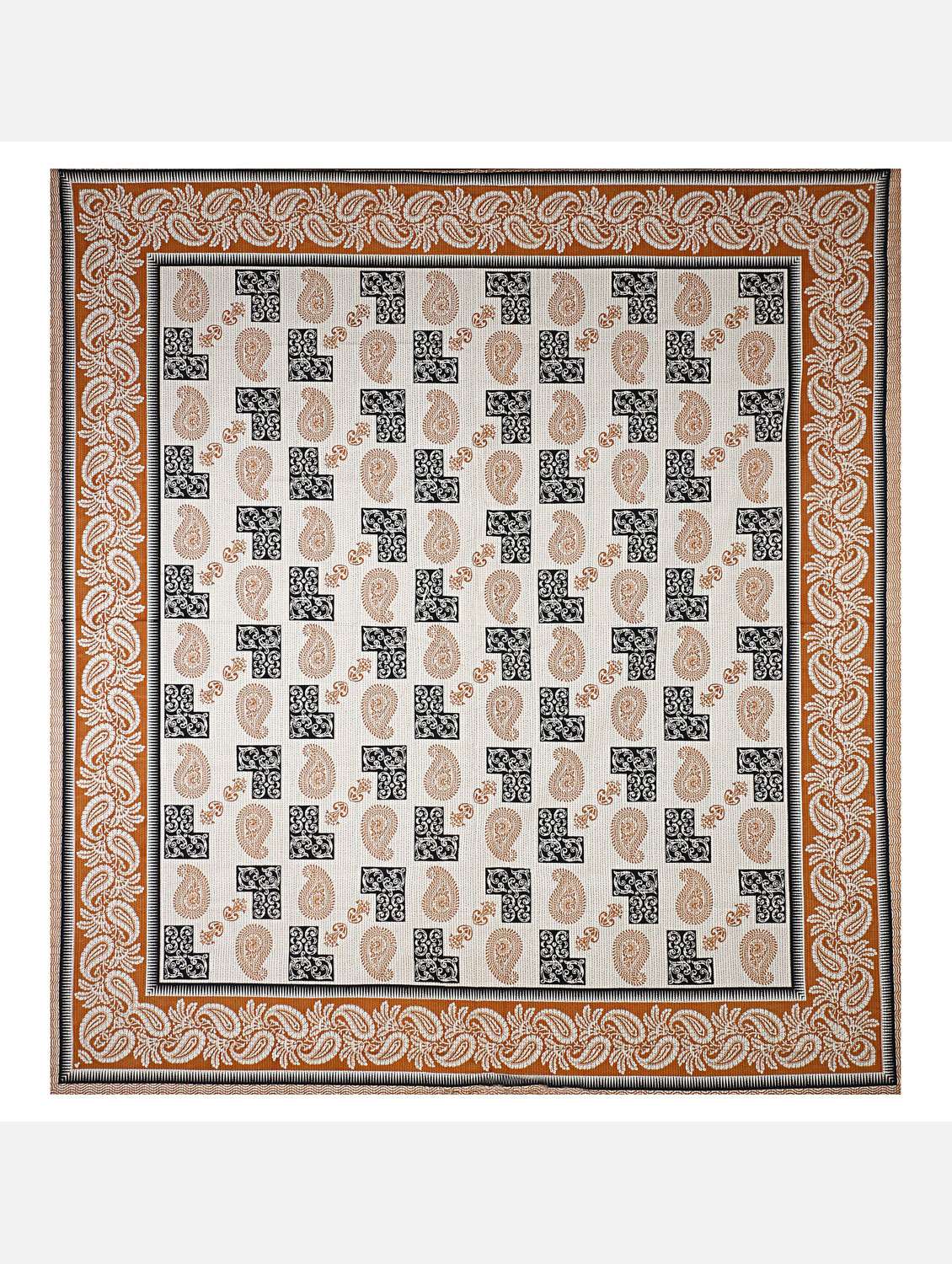  cotton kantha look jaipuri print super king size bedsheet with 2 pillow covers - 17372460 -  Standard Image - 3