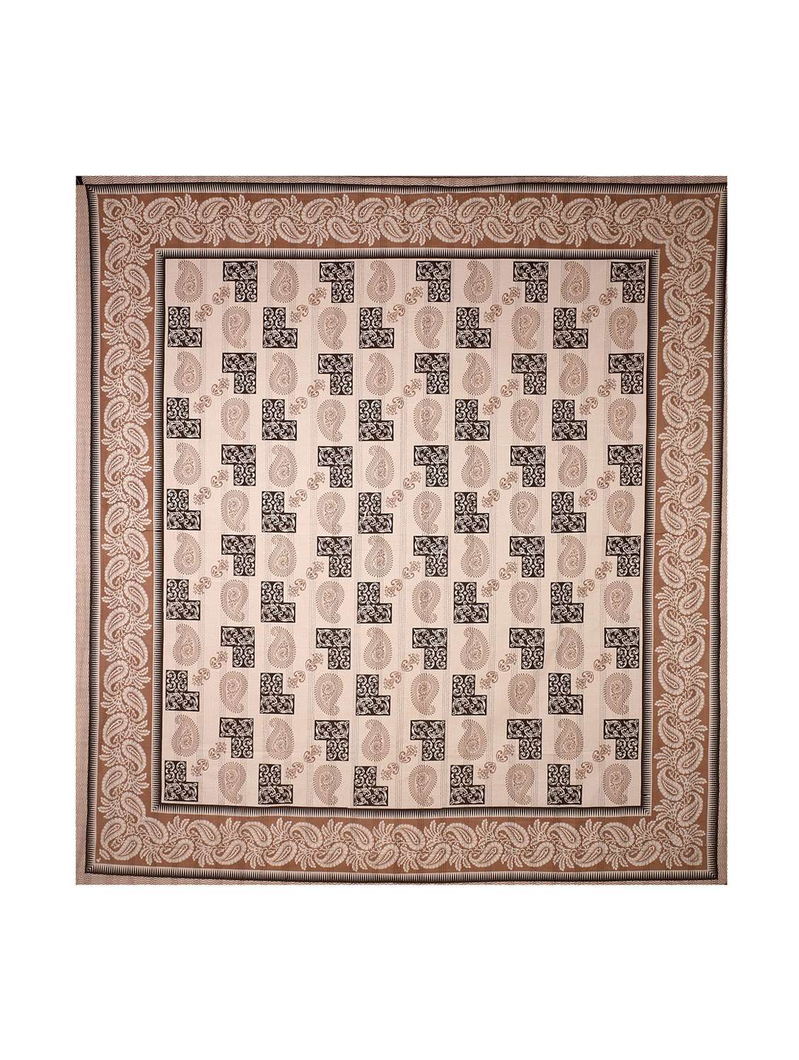  cotton kantha look jaipuri print super king size bedsheet with 2 pillow covers - 17372461 -  Standard Image - 3