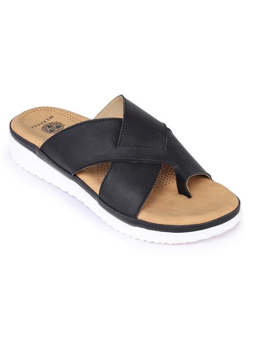 black slip on sandals - 17373593 -  Standard Image - 0
