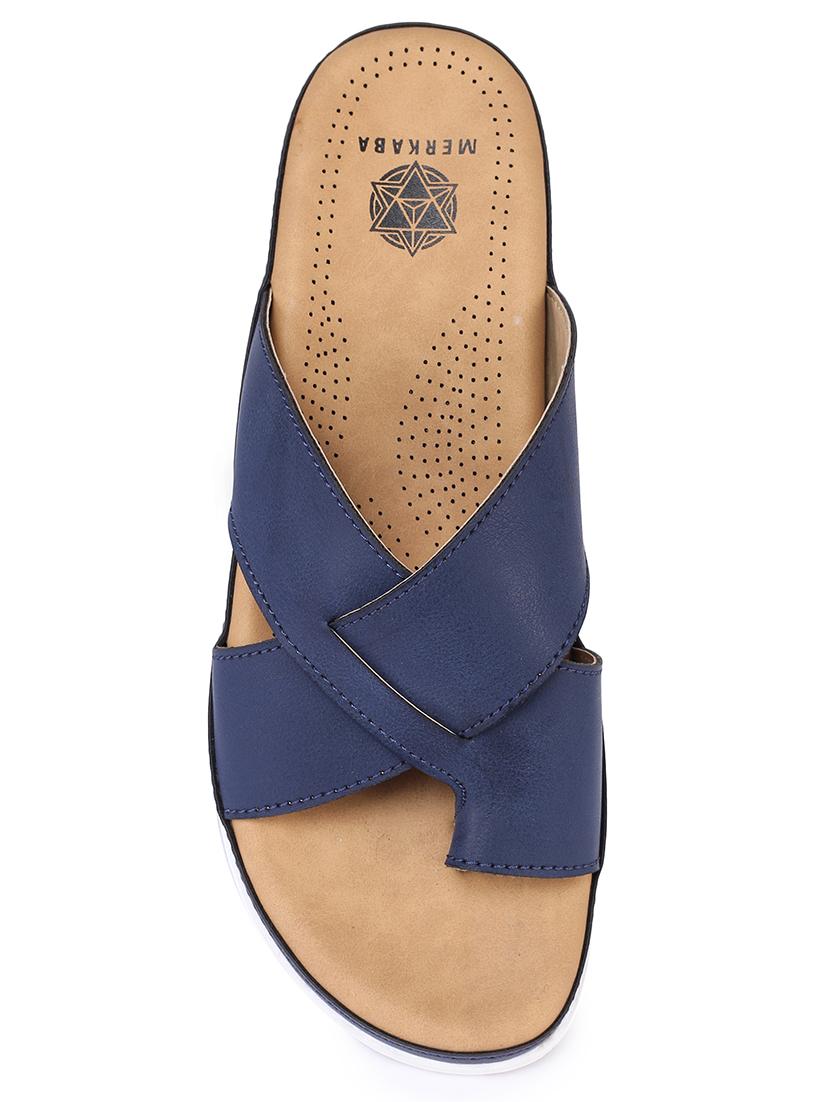 blue slip on sandals - 17373594 - Standard Image - 3