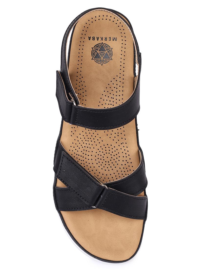 black slip on sandals - 17373596 - Standard Image - 3