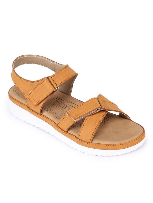 tan slip on sandals - 17373598 -  Standard Image - 0