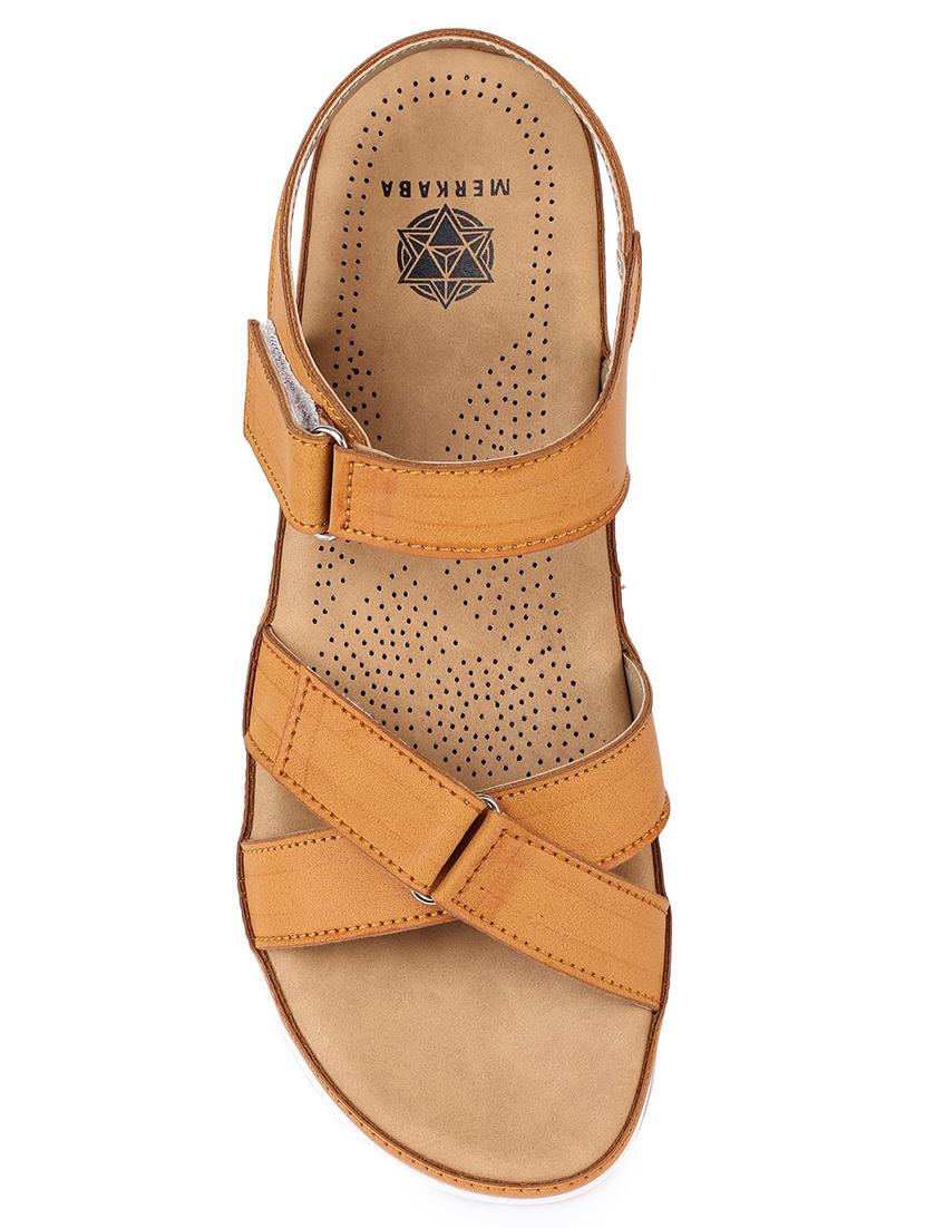 tan slip on sandals - 17373598 - Standard Image - 3