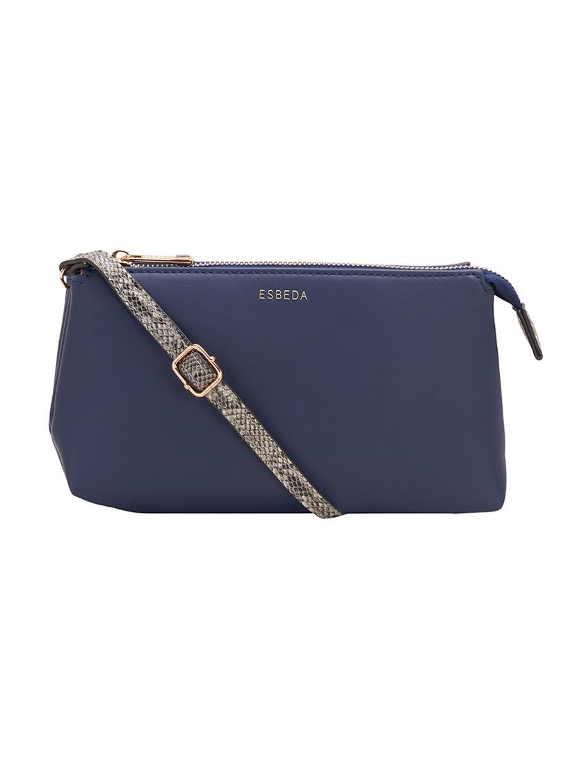 blue leatherette (pu) sling bag - 17373605 -  Zoom Image - 0