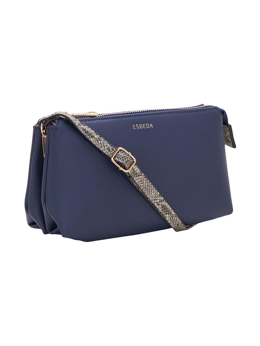 blue leatherette (pu) sling bag - 17373605 - Standard Image - 3