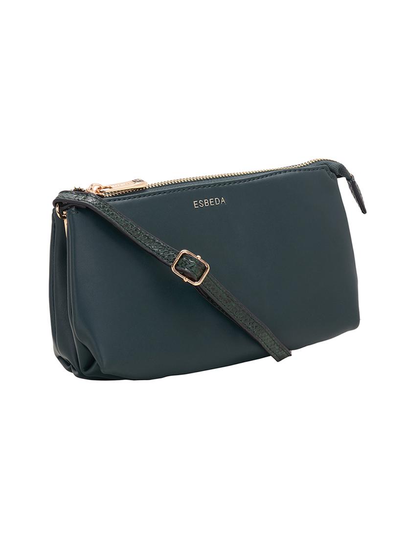 green leatherette (pu) sling bag - 17373610 - Standard Image - 3