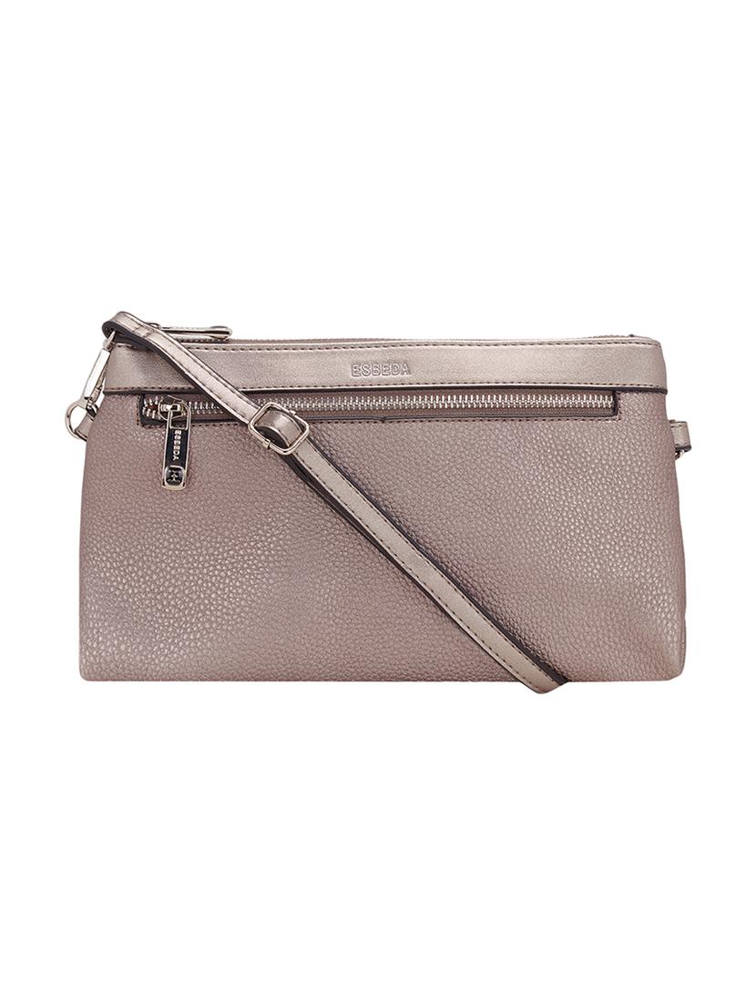 pink leatherette (pu) regular sling bag - 17373628 -  Zoom Image - 0