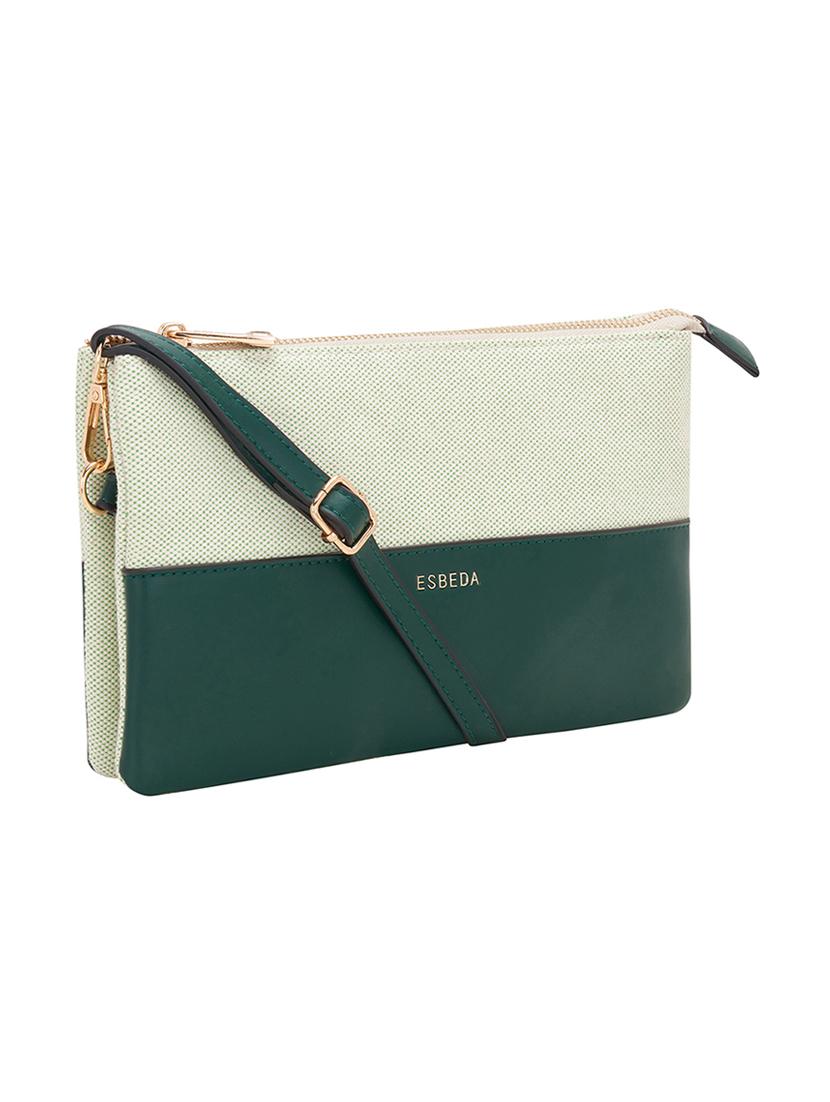 green leatherette (pu) sling bag - 17373645 - Standard Image - 3