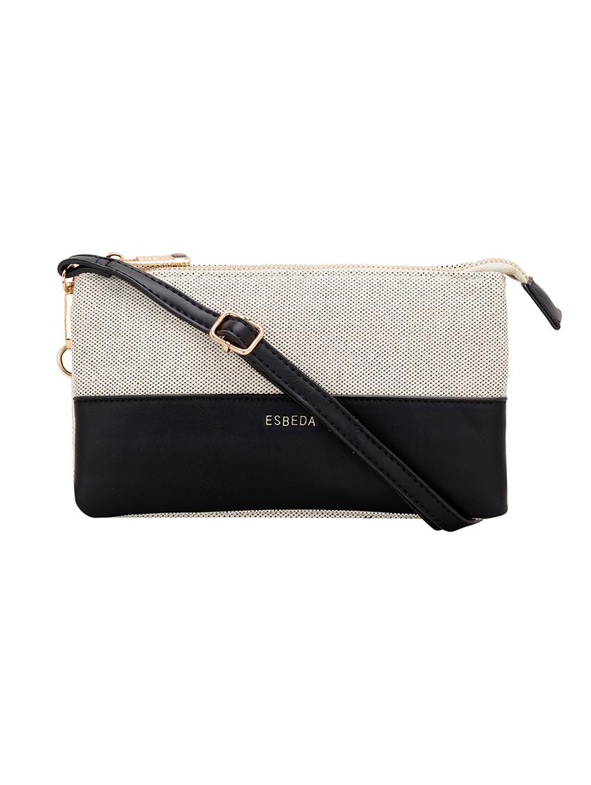 black leatherette (pu) sling bag - 17373647 - Zoom Image - 0