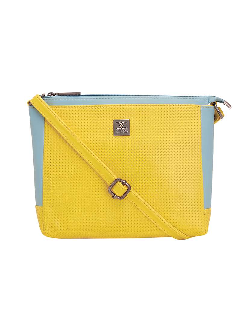 yellow leatherette (pu) sling bag - 17373654 - Zoom Image - 0